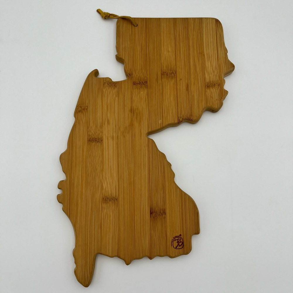 New Jersey Shaped Bamboo Cutting and Serving Board
